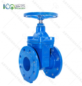 شیر فلکه کشویی زبانه لاستیکی چدن