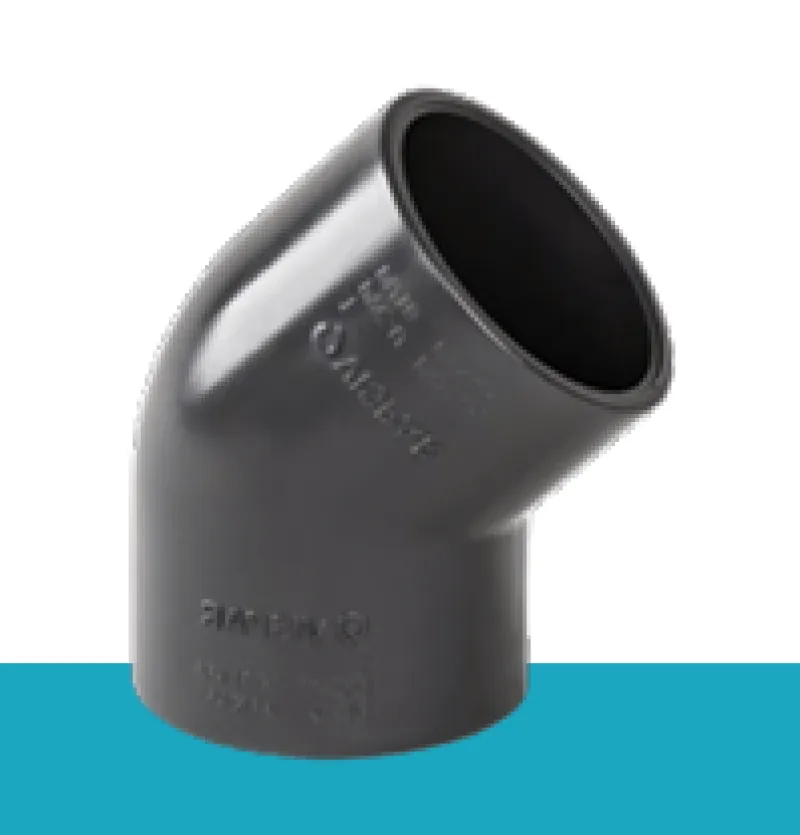 زانو 45 درجه چسبی UPVC ویسپار